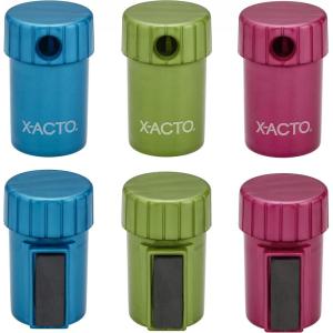imageXACTO Magnetic Rotating Top Manual Pencil Sharpener Assorted Colors 6 Count
