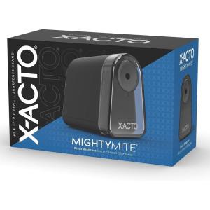 imageXACTO Pencil Sharpener Mighty Mite Electric Pencil Sharpener With Pencil Saver SafeStart Motor Black 1 Count  Home Office School Teacher Supplies
