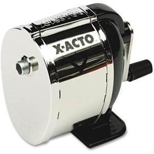 imageXActo 1041 Model l table or wallmount pencil sharpener chrome receptacle black base 1 Unit